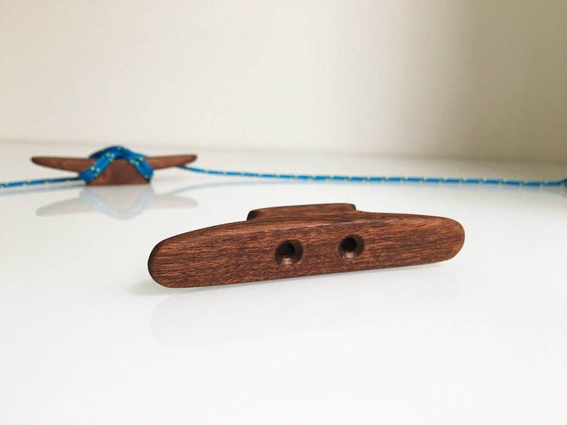 Mini Cleats 1pc. Mahogany Mini Boat Cleat 10cm Long. Oiled, Handmade - Etsy