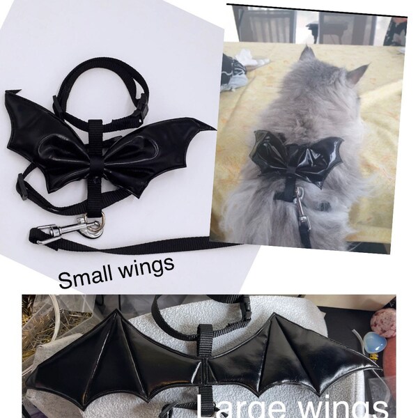 Bat wing harness and leash set. Dog. Cat. Bunny.