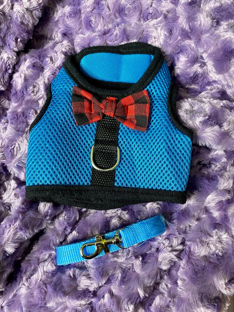 Rabbit Guinea Pig Bunny Harness bow tie Ferret Vest image 3