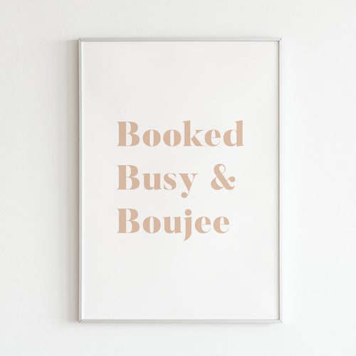 BOOKED Black Owned Printable Wall Art Digital Download Etsy