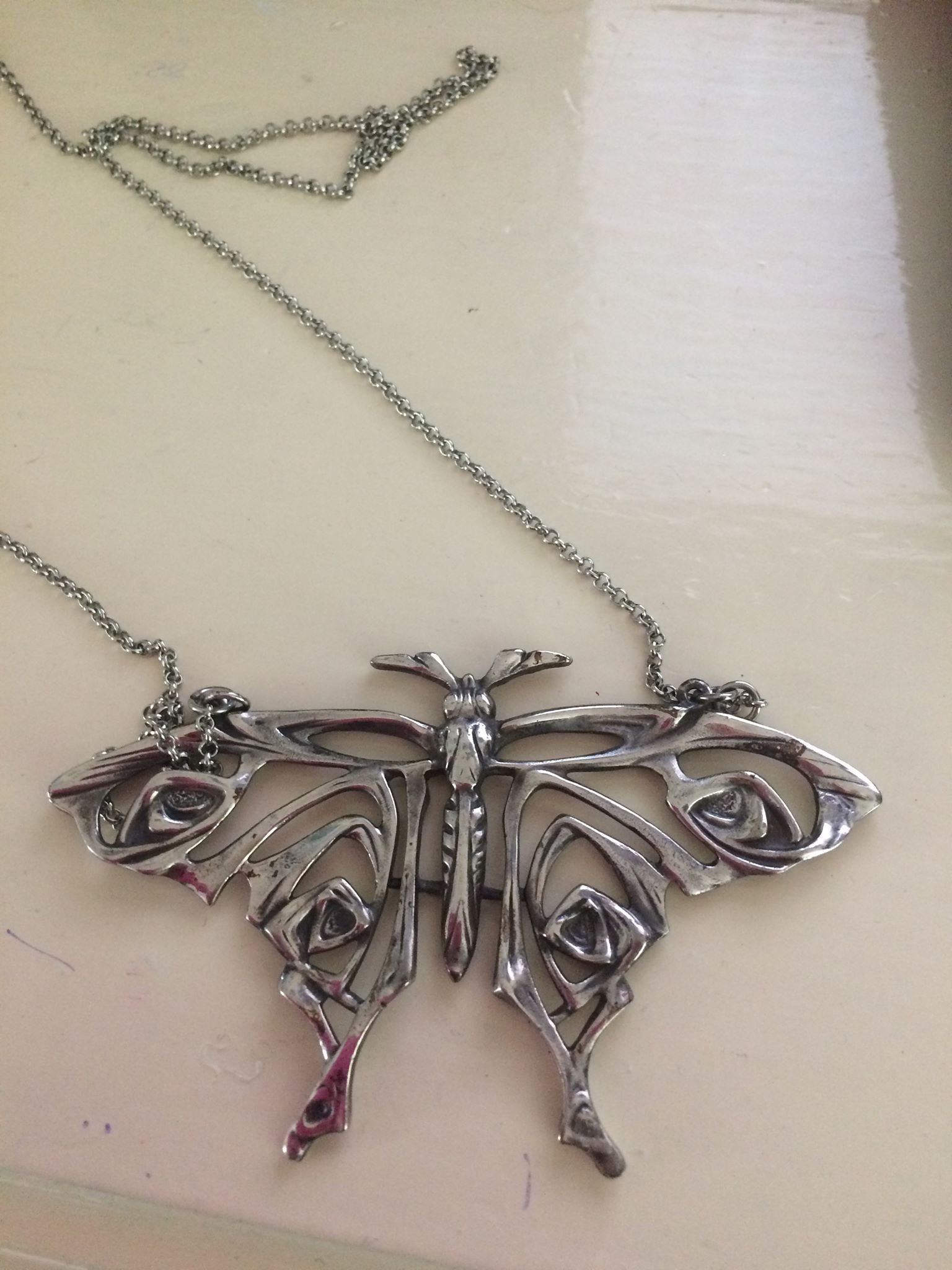 Original 70 s Vintage Mamma Mia Inspired Butterfly Pendant Sterling Silver Etsy India