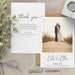 Retro Wedding Thank You Cards With Photo, Double sided, Personalised Photo Postcard with envelopes (W3) 