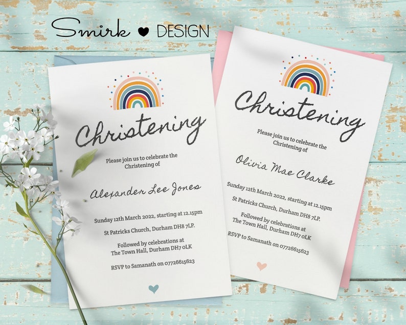Christening Invitations Girl - UK Christening Invitations Girl - UK