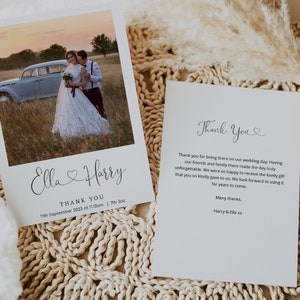 Personalised Wedding Thank You Cards, Photo Keepsake (Z4) - Etsy UK
