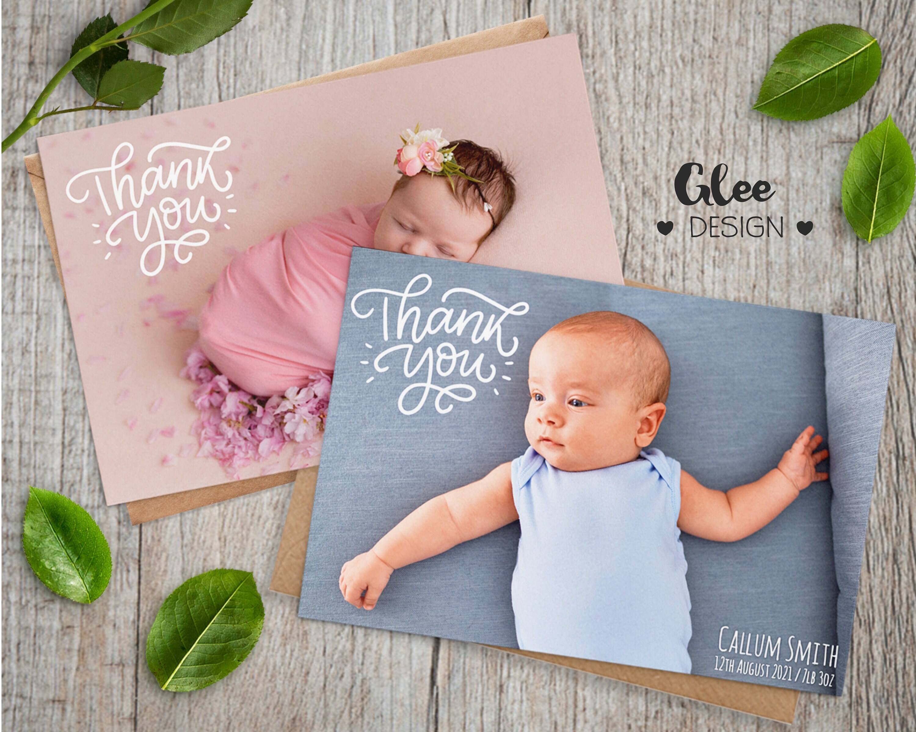 Baby Thank You Cards Personalised New Baby Thank You Card Etsy UK — free download