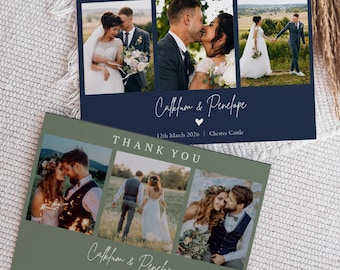 Personalised Photo Wedding Thank You Cards | Elegant Stationery (Z4)