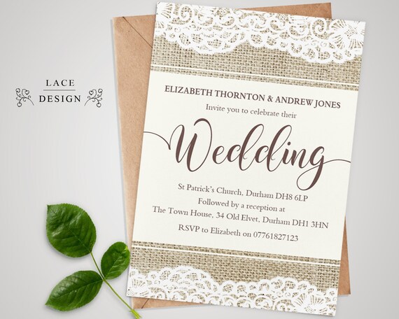 Printable Invitations Evening Reception Invitationsrustic Etsy