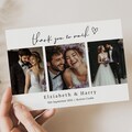 Personalised Photo Wedding Thank You Cards, Personalised Wedding Thank You Card (Z1), Photo Thank You card, Double sided and folded