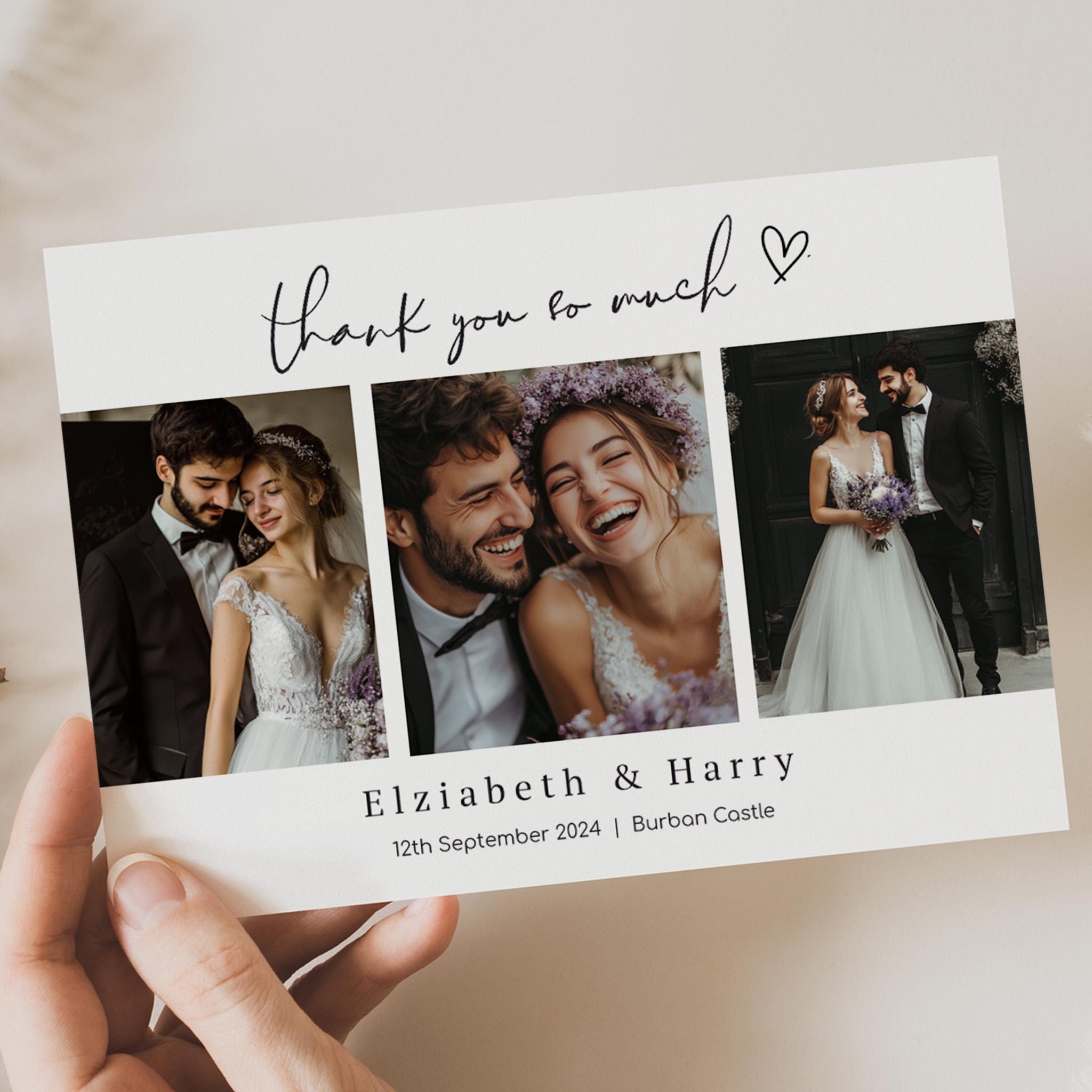 Wedding Thank You 4x8 Photo Card Printable Or Professionally Printed