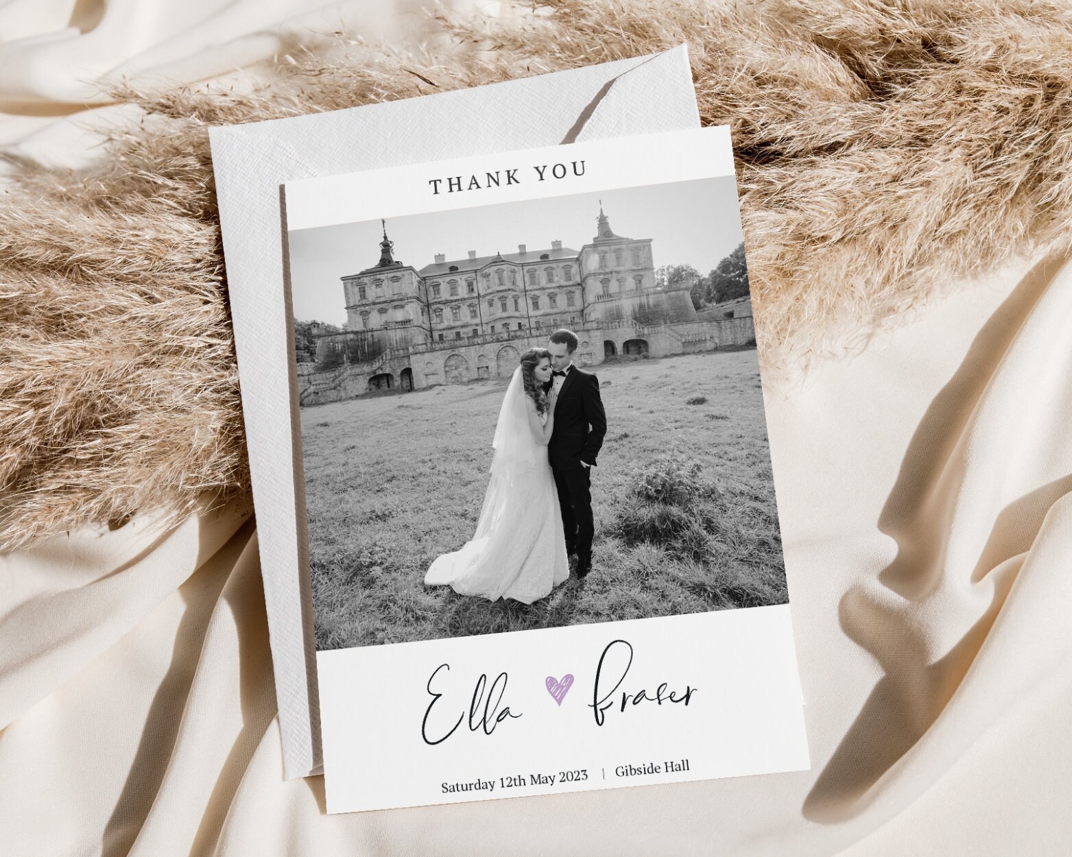 Personalised Photo Wedding Thank You Cards, Vintage Style, Folded or ...