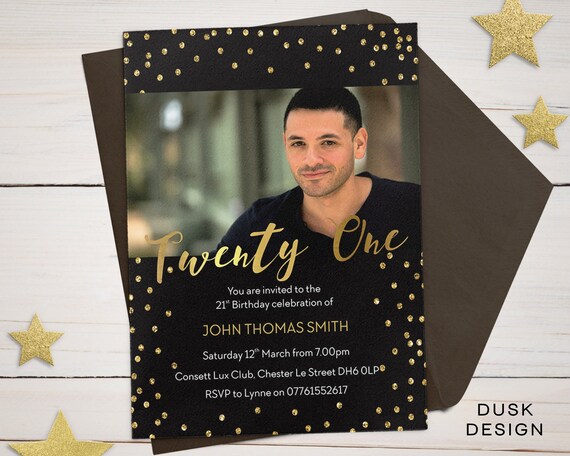 Customised Photo 30th Birthday Invitations H1 18th Birthday Invite 21st Birthday Invite 40th Personalised Birthday Invitation Bespoke Etsy