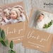 Baby Thank You Cards , Personalised New baby Thank you card , Personalised Thank You Cards with Photo, New Baby Announcement Girl Boy (B3) 