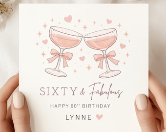 Personalised 60th Birthday Card | Choose from 15 Designs (SQ)