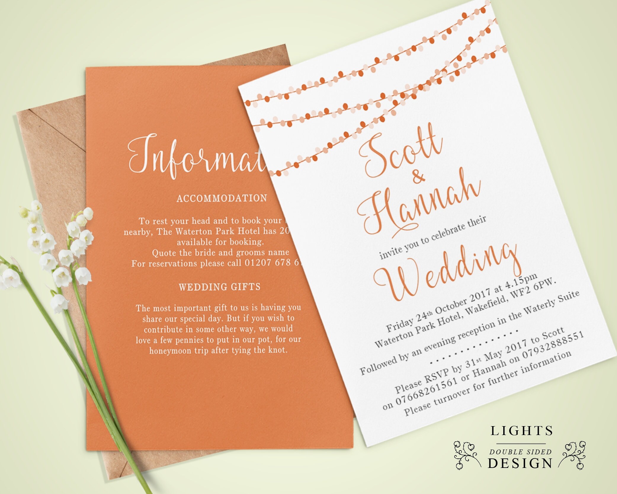 Day Evening RSVP Save the Date Personalised Watercolour Wedding Invitation Day Evening RSVP Save the Date Personalised Watercolour Wedding Invitation