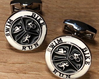 Sports wedding Gifts Sharp Swim Lover Keep calm and swim fast Swimming Cuff links Swimmer Cufflinks