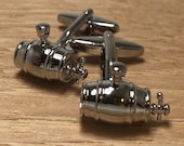 Keg Cufflinks Beer Cufflinks Drink Party Wine Cask Cufflinks Whiskey Barrel