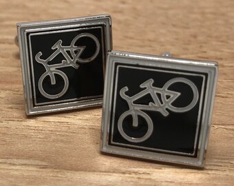 Bicycle Crossing Cufflinks Bicycle Cufflinks Cycling Cufflinks Triathlon Bicycle Club