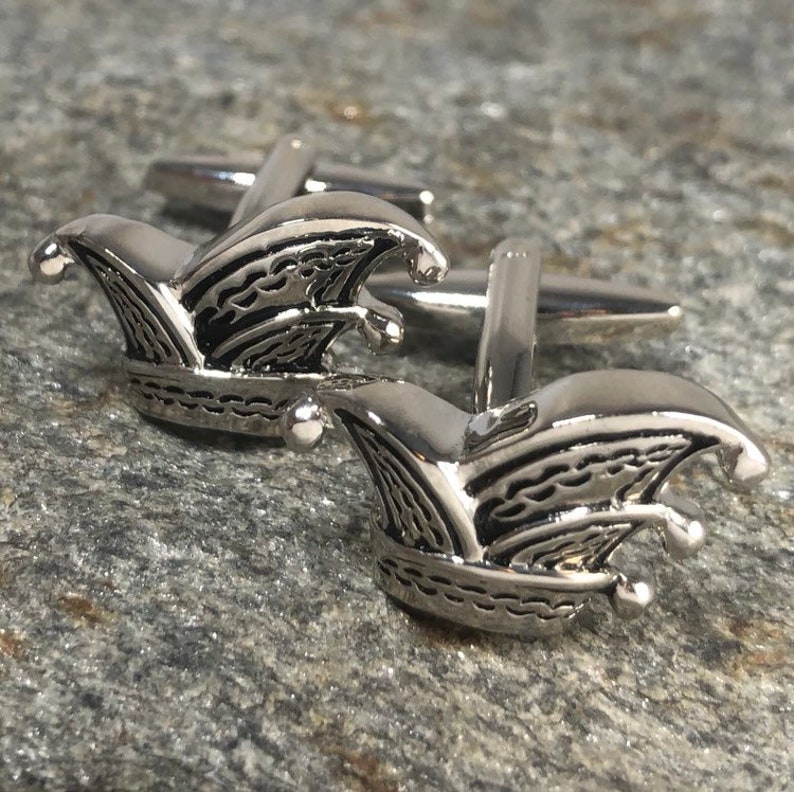 Jester Hat Cufflinks Cap and Bells