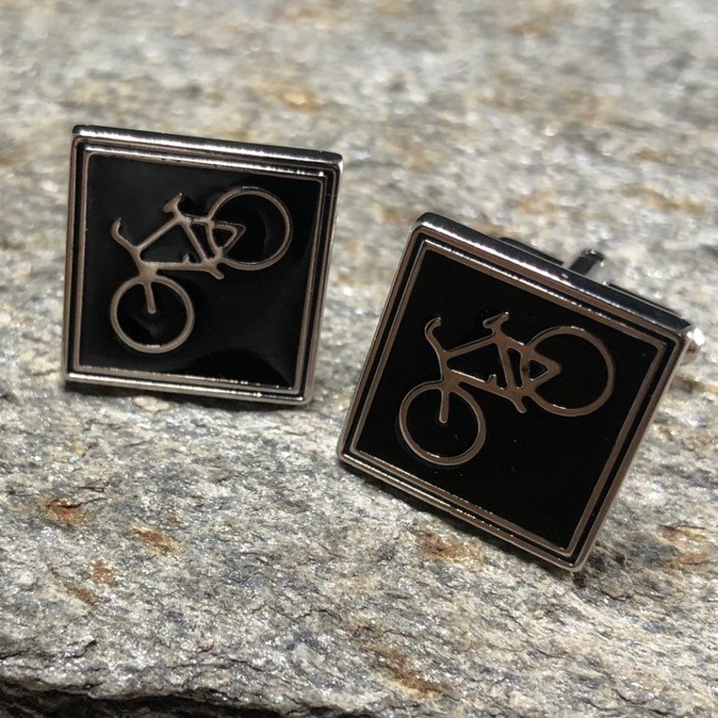 Bicycle Crossing Cufflinks Bicycle Cufflinks Cycling Cufflinks Triathlon Bicycle Club
