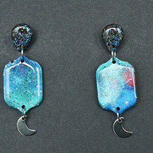 Galaxy Trio I Polymer Clay Earrings I Statement Earrings image 5