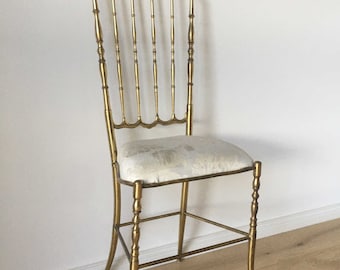 Chiavari Chair Brass made in Italy Designer Classic Antique 1950 Vintage