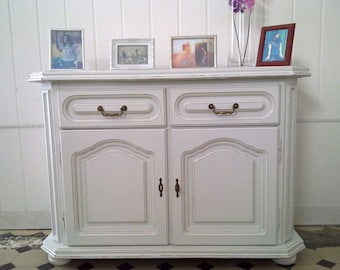 Shabby chic chest of drawers sideboard cabinet country style nostalgia vintage white