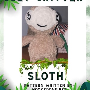 Cozy Critter Sloth Häkelanleitung | Amigurumi-Muster | Faultier Häkelanleitung | Digitales PDF