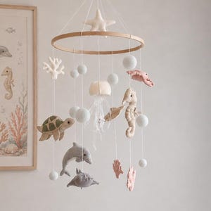 Baby crib Mobile ocean -Nursery baby mobile-Baby Mobile - Nautical Mobile- Nursery mobile- Sea ocean Mobile - Crib Mobile -Baby Shower Gift