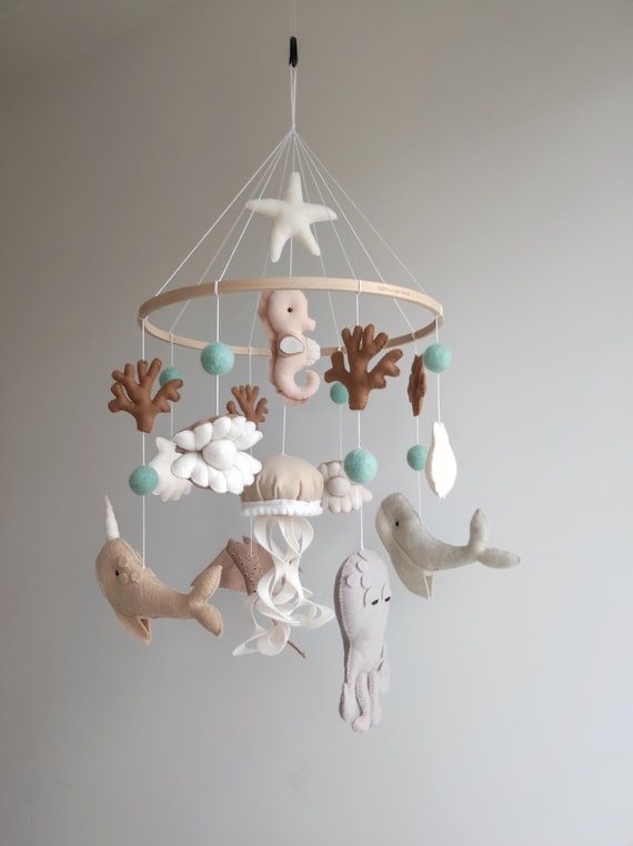 Whale Baby Mobile -baby Mobile Nautical Mobile- Nursery Mobile