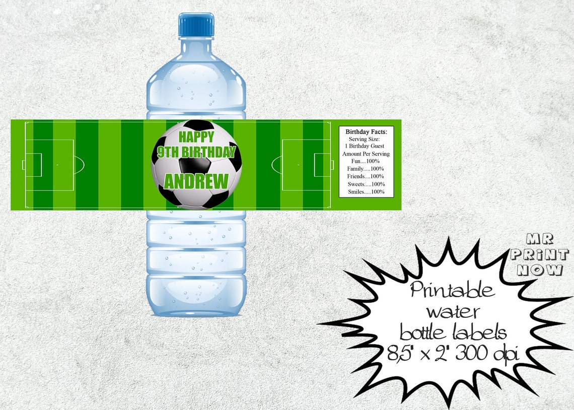 Soccer Bottle Labels Printable Football Water Bottle Labels Etsy Soccer Bottle Labels Printable Football Water Bottle Labels Etsy