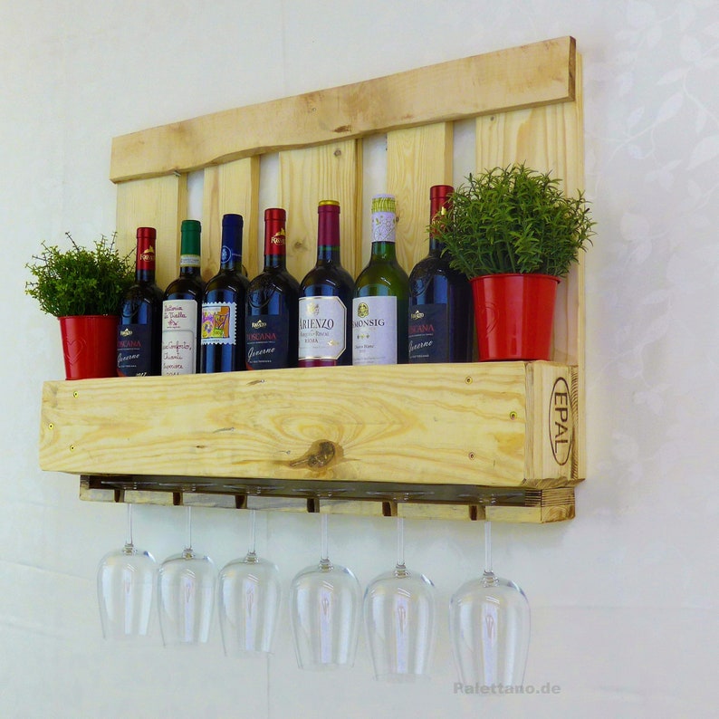 Dreistufiges Holzregal Für Likörflaschen - Minibar, Barregal, Whiskey- & Spirituosen-Organizer Im Retro-Design