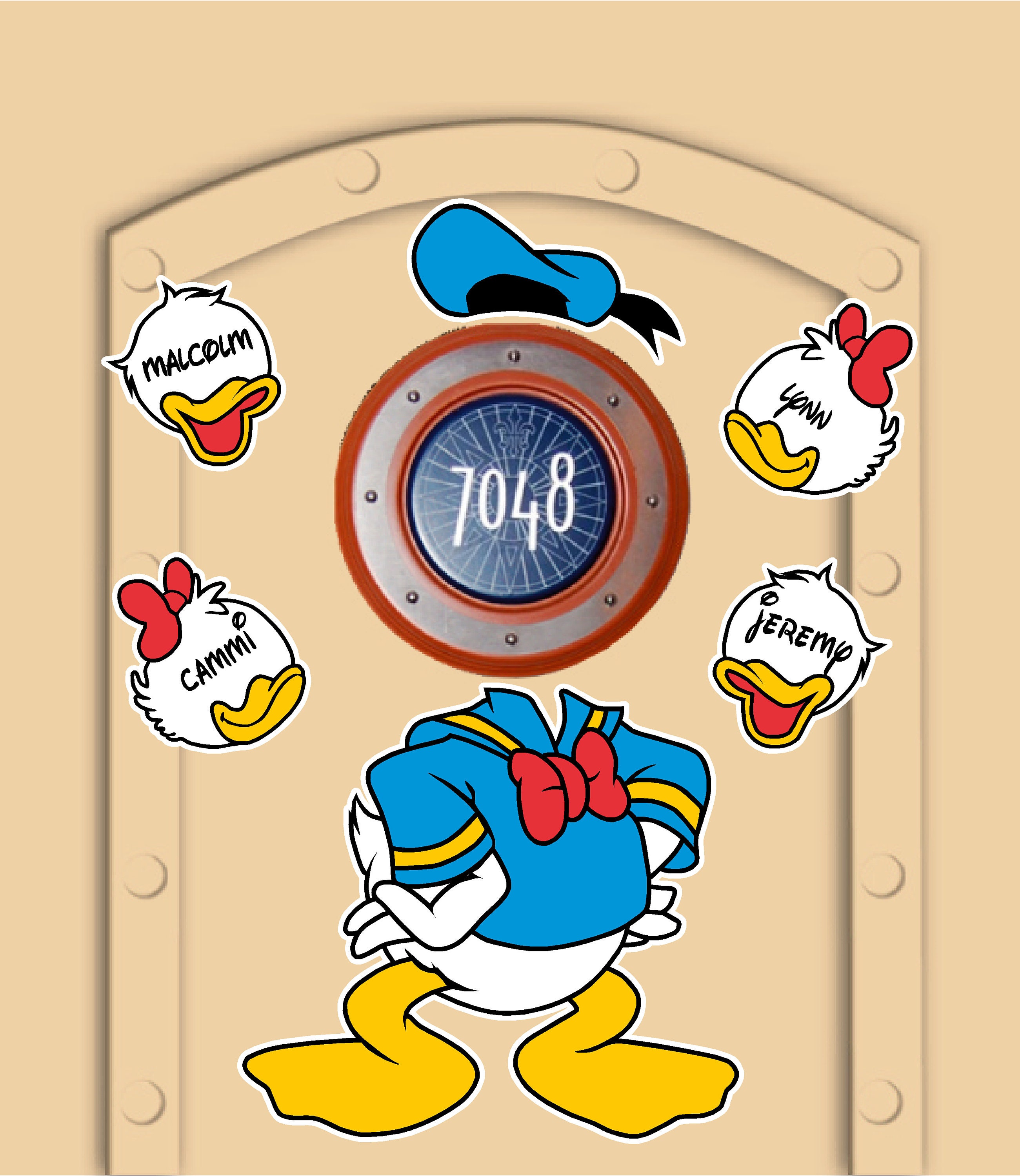 Disney Cruise Door Donald Duck with custom Little Etsy