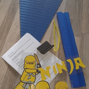 Bastelset für Ninja Schultüte Schultüte Ninja Bastelset Komplettes Bastelset Bild 8