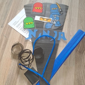 Craft set for Ninja school cone School cone Ninja craft set Complete craft set Blauer Ninja