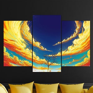 Fantasy landscape print, Sunset wall art, Idea for gift, Colorful wall art, Home decor, Sunset print, Fantasy wall art, Art by Ashno Alice
