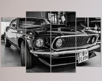 Cars468 Ford Mustang Dangerous Drive Canvas Art Ready to Hang Picture Print