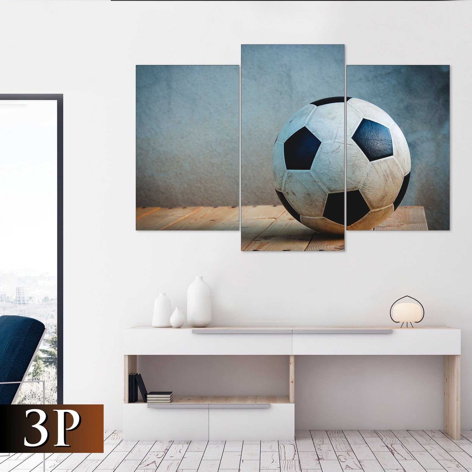 Soccer Ball Canvas Football Ball Print Football Wall Decor Etsy