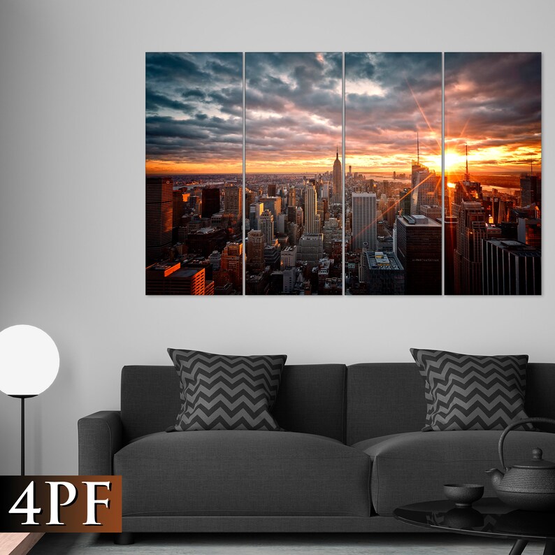 City at Dawn New York Canvas Cityscape Canvas New York at | Etsy