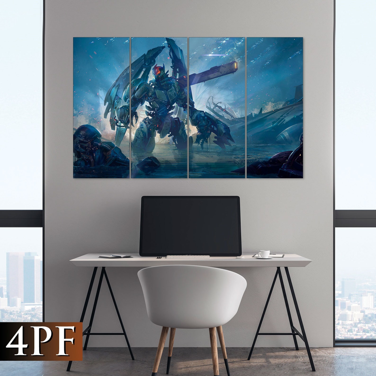 Transformer Wall Decor Robot Canvas Print Game Art Mecha Etsy
