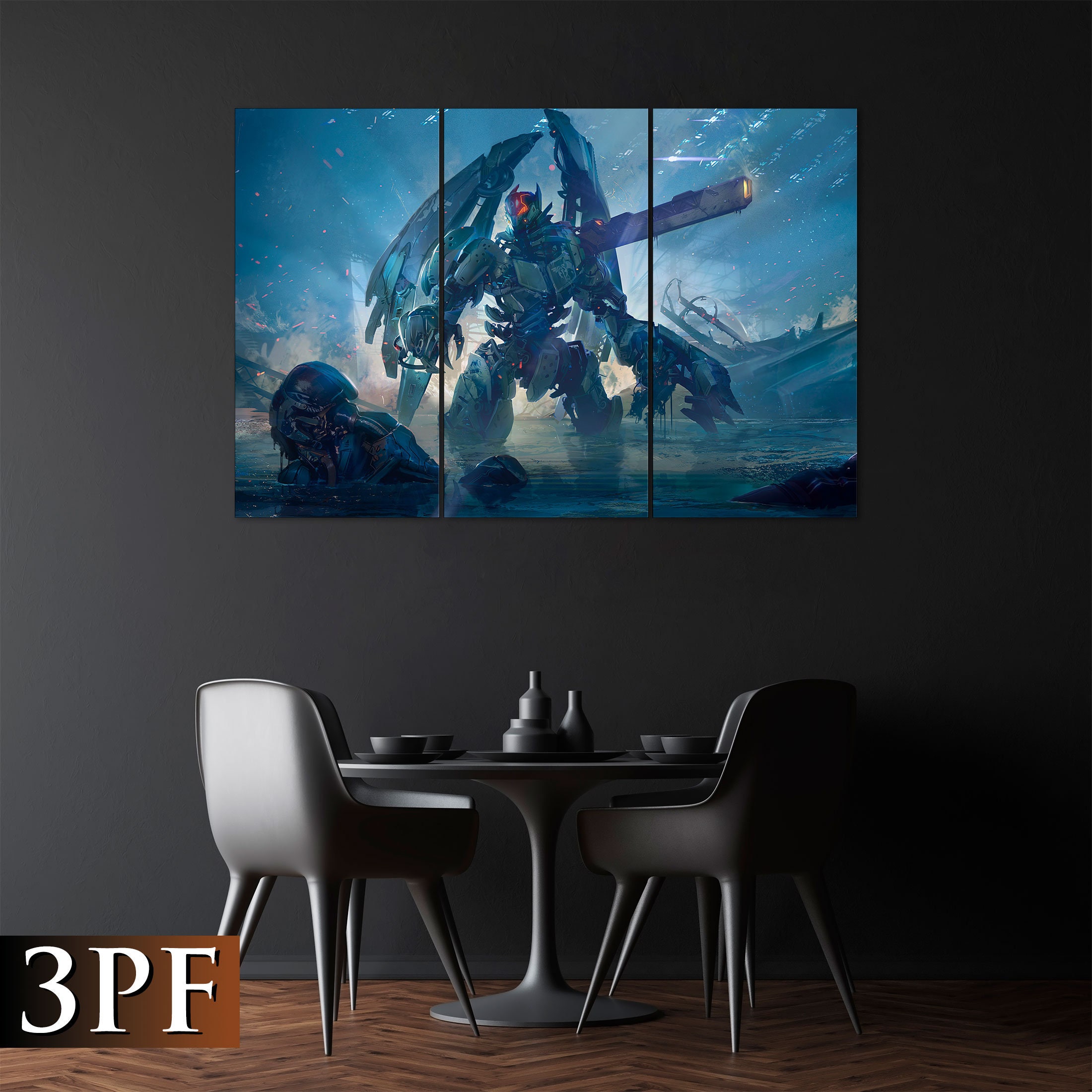 Transformer Wall Decor Robot Canvas Print Game Art Mecha Etsy