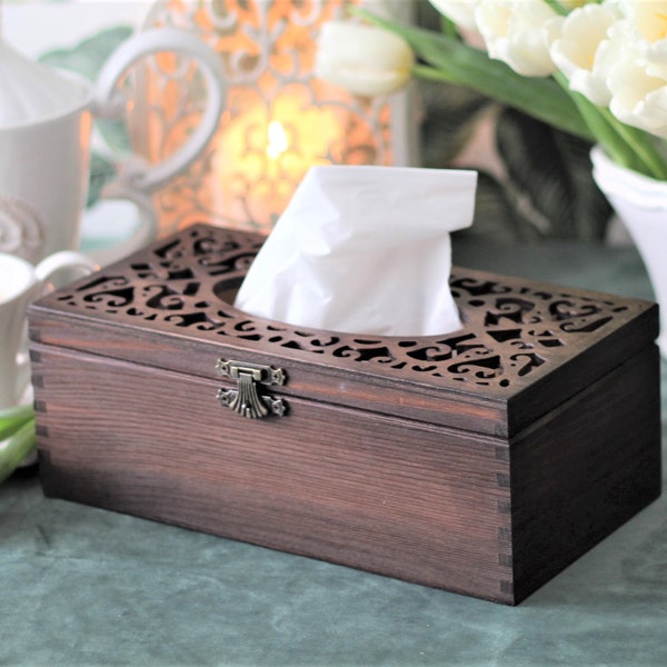 Wooden tissue box Tissue box Tissue cover Tissue box cover Tissue holder Tissue box holde