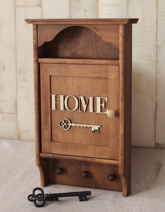 Wooden Key Box Box Storage Cabinet Key Organizer Key Etsy
