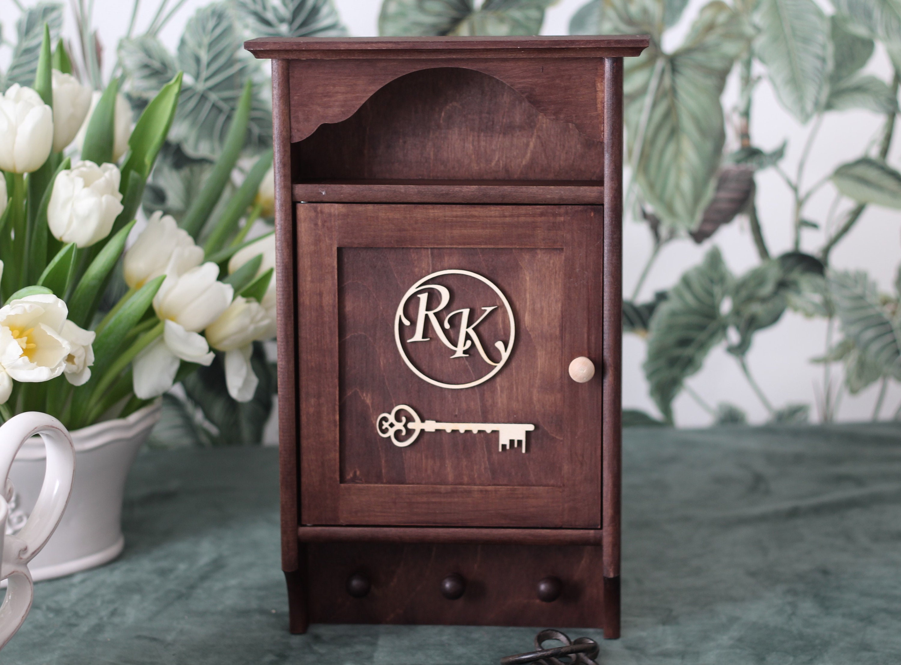 Wooden Key Box Box Storage Cabinet Key Organizer Key Box Etsy