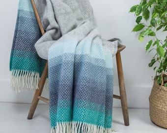 Blue Throw Blanket Etsy