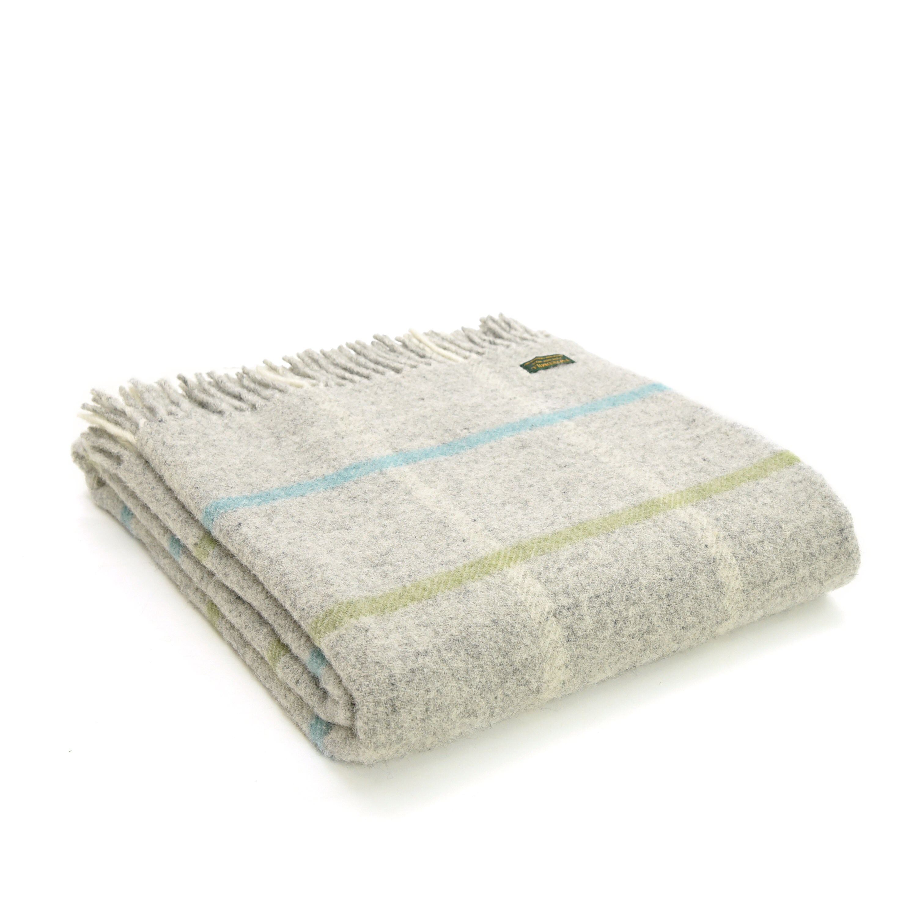 Wool Blanket / Grey Check Plaid Pure Wool Throw Fringe Blanket Etsy