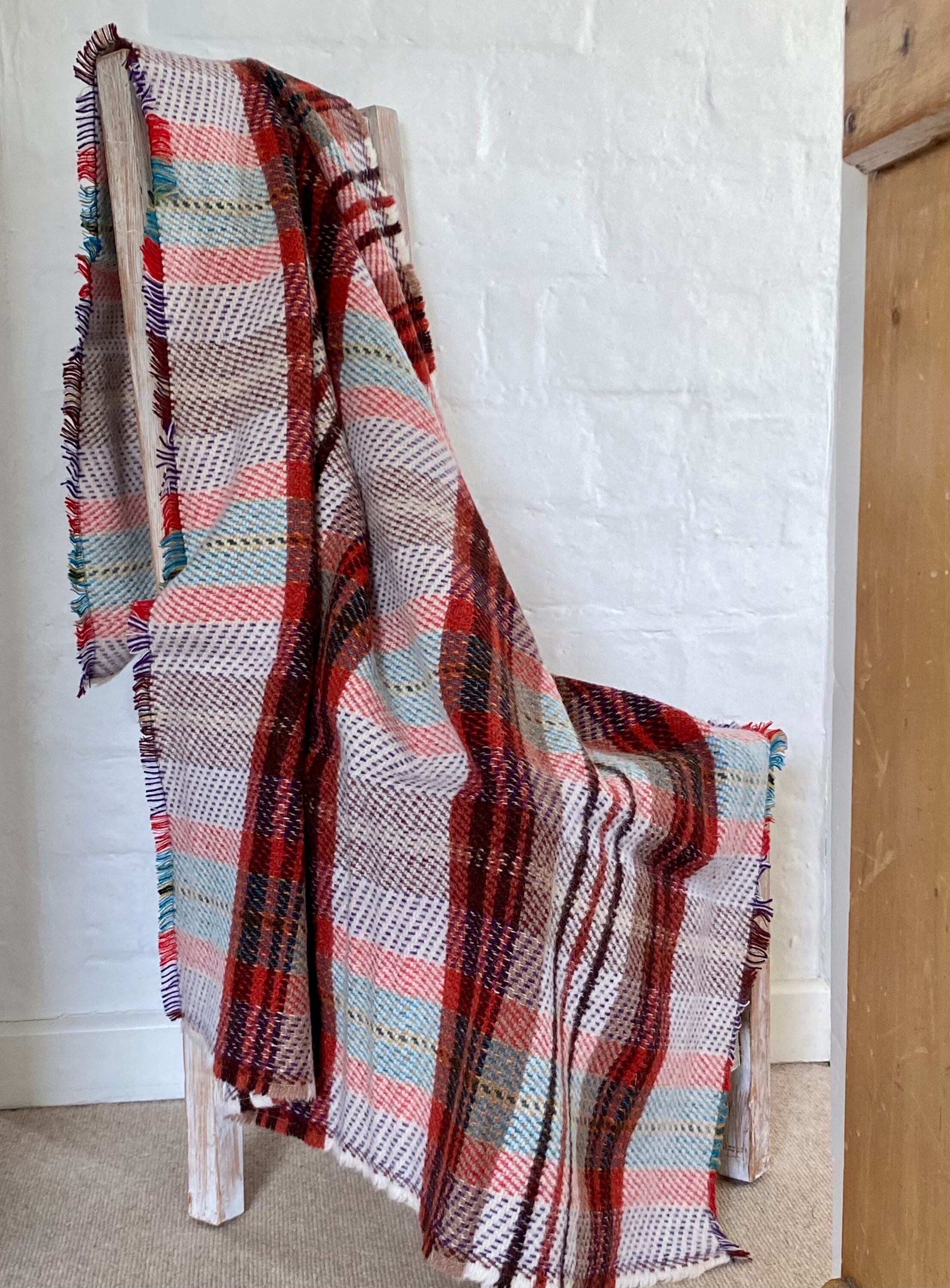 Wool Throw Wool blanket Recycled All Wool Large Deep Red Etsy