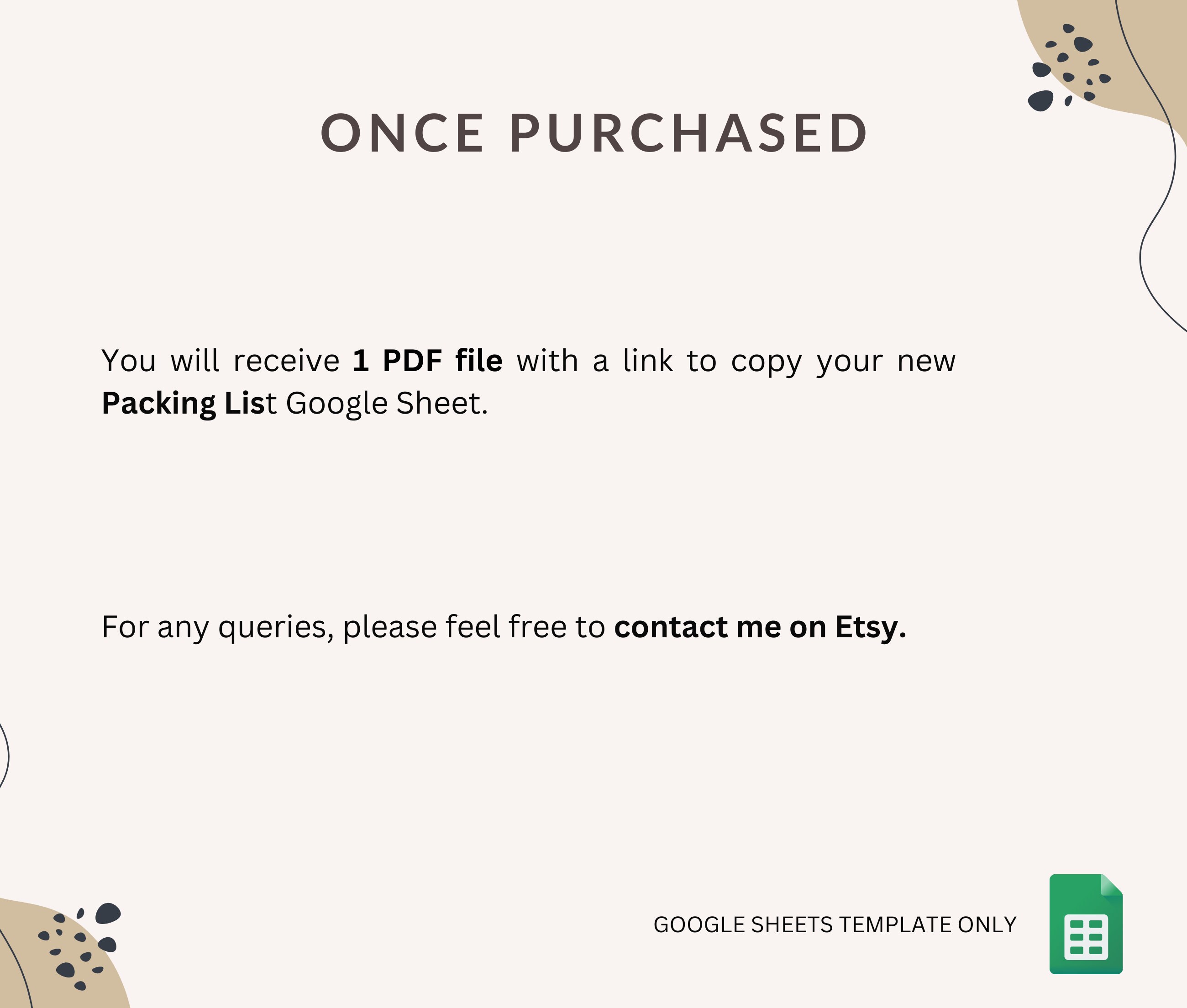 Trip Planner Packing List Template: Google Sheets (digital Download) - Etsy