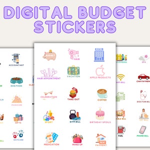 Budget Stickers | GoodNotes Stickers | PNG | Digital Planning | iPad Planning Stickers | Stickers | Everyday Planning