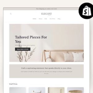 Elegant - Boutique Shopify Theme | Shopify Template | Feminine, Minimal & Modern Design | Editable Templates | Shopify OS 2.0 Theme