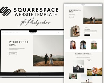 Modello per sito web di fotografia Amelia: portfolio di design su Squarespace 7.1